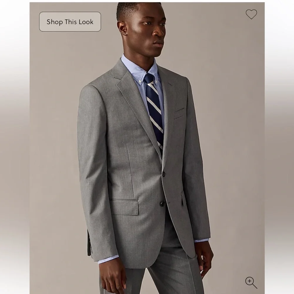 J. Crew Ludlow Slim-fit Suit Jacket Double Vent Loro Piana Wool Charcoal 36R NEW